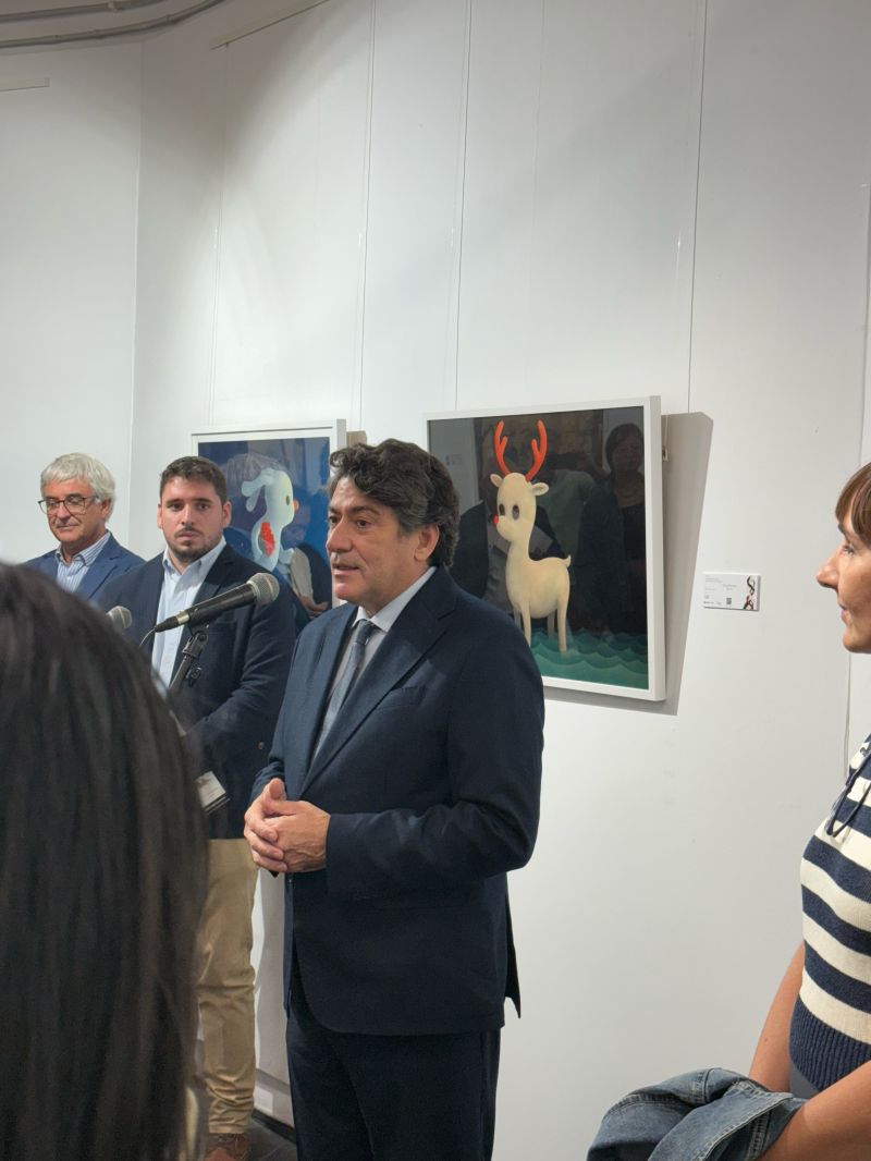 Intervención durante la apertura de la exposición.